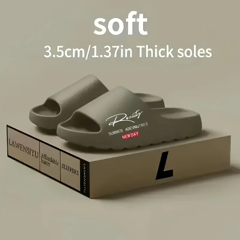 شباشب صيفية مطبوعة مبتكرة من مادة EVA، شباشب كاجوال بنعل سميك غير قابلة للانزلاق للرجال، مناسبة للاستخدام الداخلي والخارجي، الشاطئ #3