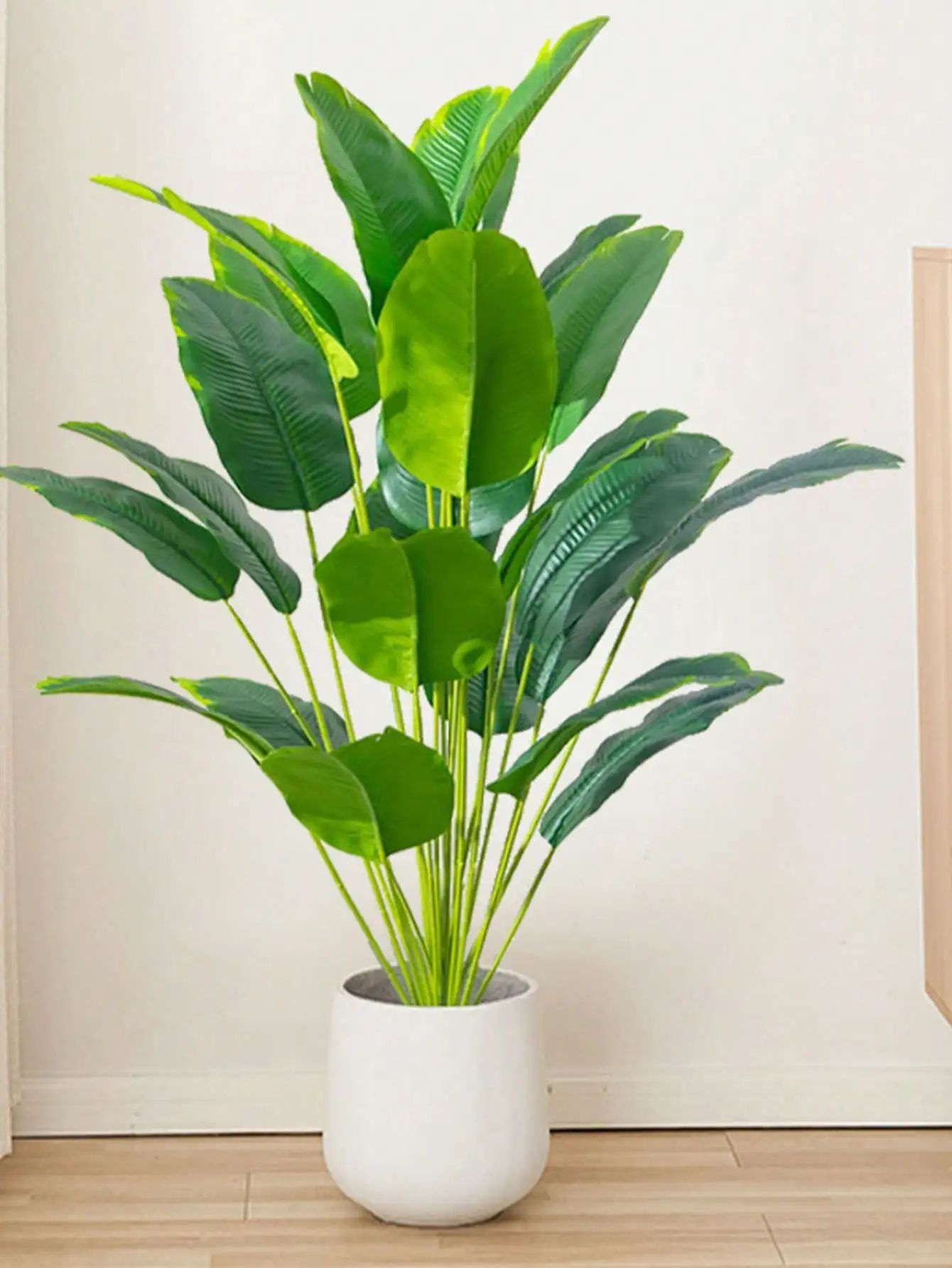 

52-88cm Large Fake Artificial Tree Tropical Banana Plants Plastic Birds Of Paradise Plant Branch Green Turtle Leaves