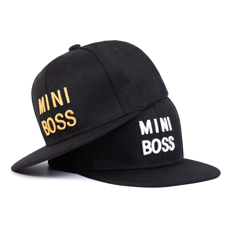 Children MINI BOSS Embroidery Baseball Caps Hip-hop Hats Spring Autumn Outdoor Adjustable Casual Hat Boy Girl Trave