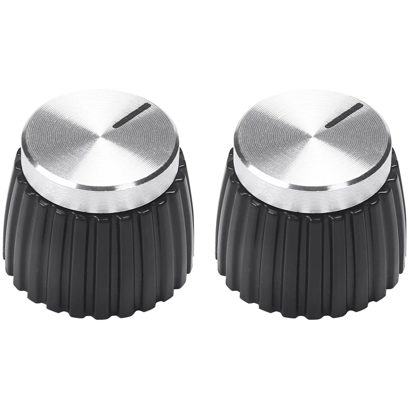 New 20Pcs Guitar AMP Amplifier Push On Fit Knobs Aluminum Cap Top Fits 6Mm Diameter Pots For Marshall Amplifiers