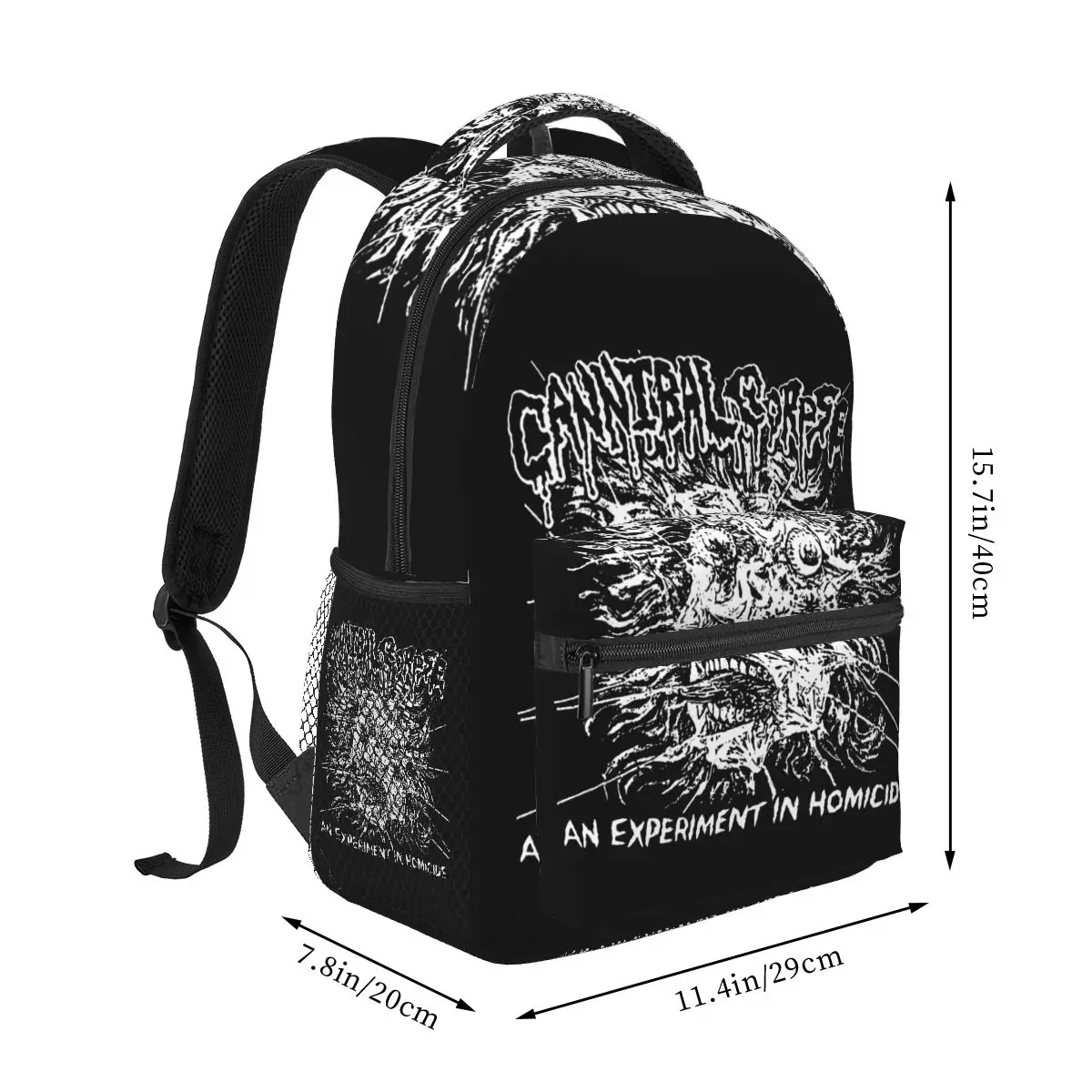 An Experiment In Homicide Cannibal Corpse Band Backpack Student Boys Girls BookBag Kids School Bag Shoulder Bags for Men Women