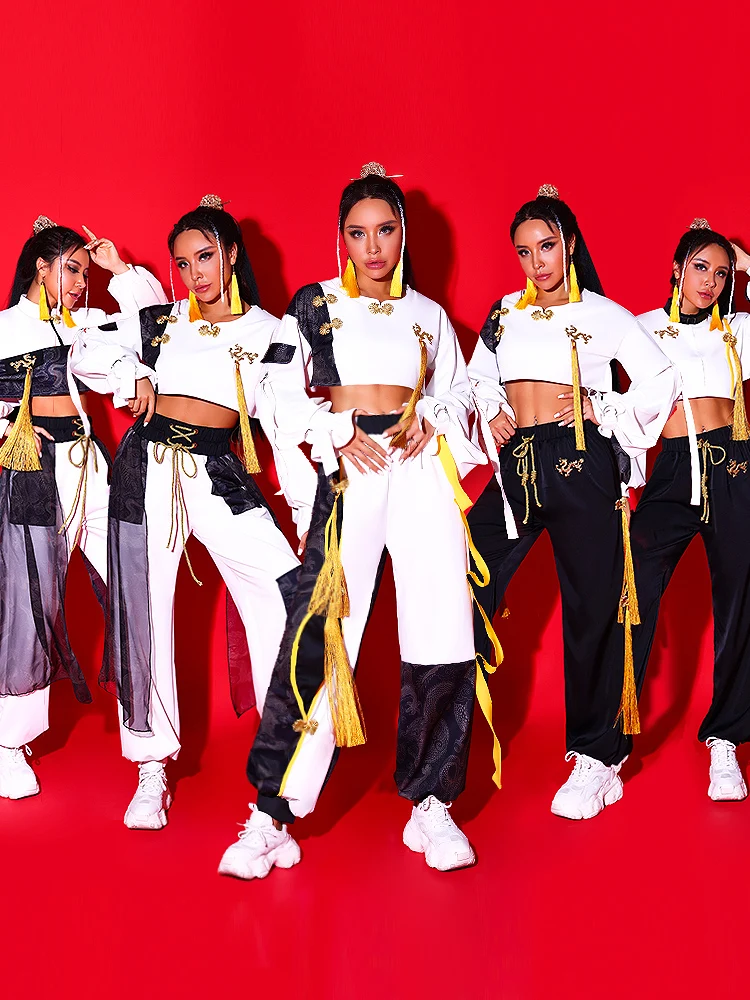 

Women's Performance Outfits Hip Hop Street Dance Clothing Kpop Korean Dance Practice Uniforms National Trend Stage Wear
