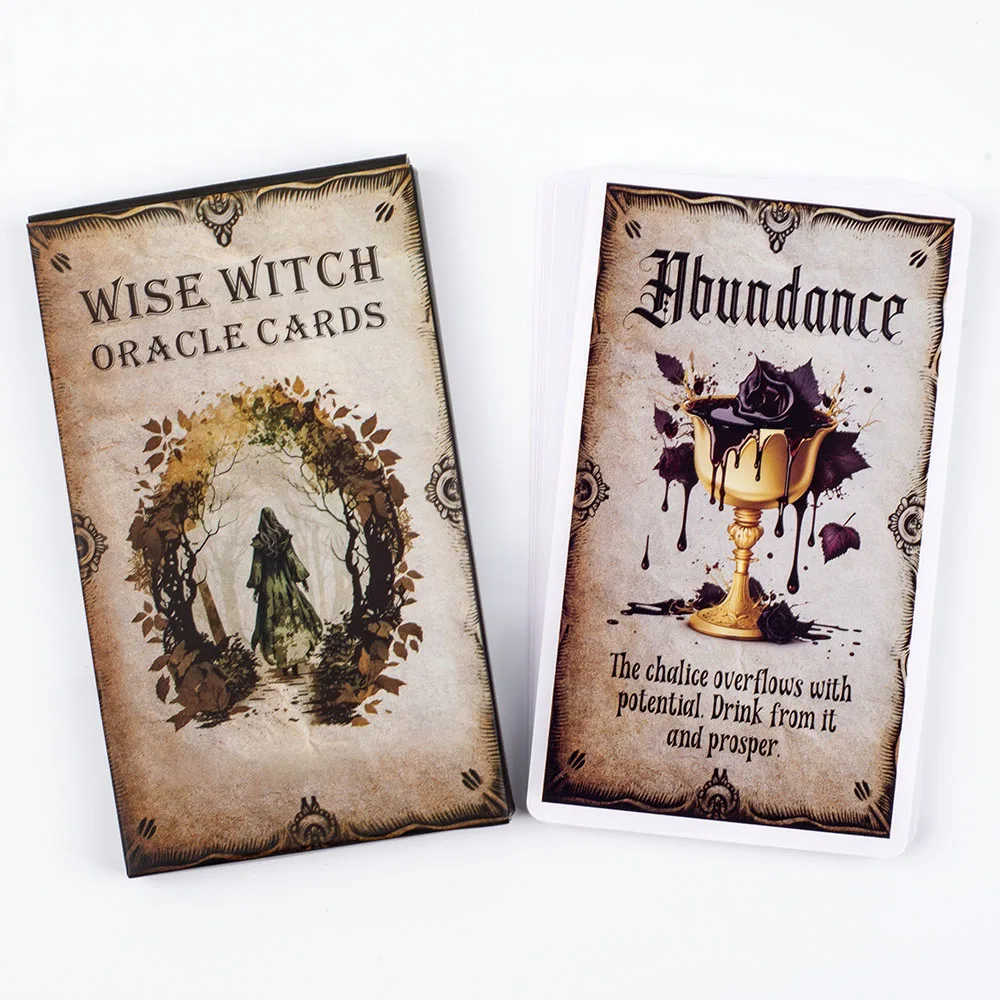 Wise Witch Oracle Cards A 20-Card Deck for Fortune Telling and Divination 12x7cm Perfect Board Game for Family Party Fun