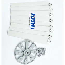 DIY Small Horizontal Wind Turbine Generator High Strength Nylon Fiber Blades 370mm 8 Blades For Windmill