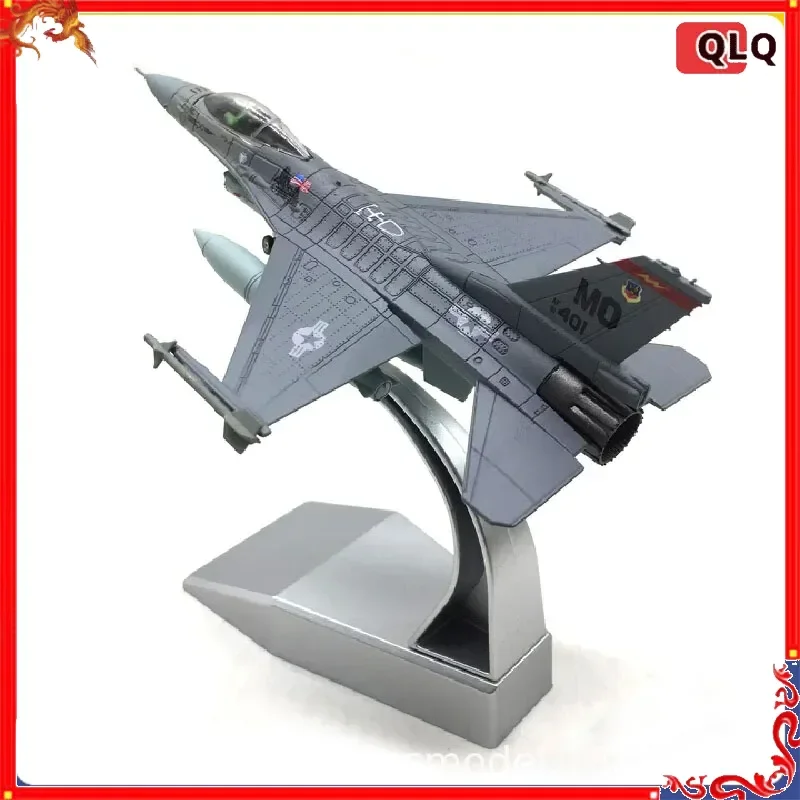 

1:100 F-16C USAF Fighter Model & Display Stand Collection Gift F-16 Alloy Model Plane Mini Decorative Home