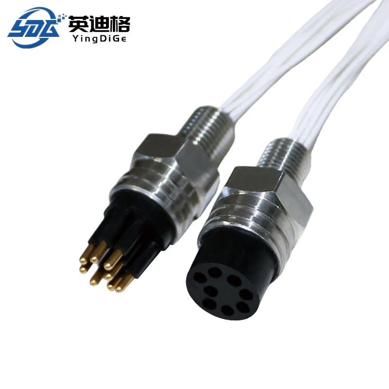 

Microminiature Waterproof Connector 2-pin Male Cable Connector Brass Contact Stainless Steel Housing IP68 YDG-MMC-2-M-C