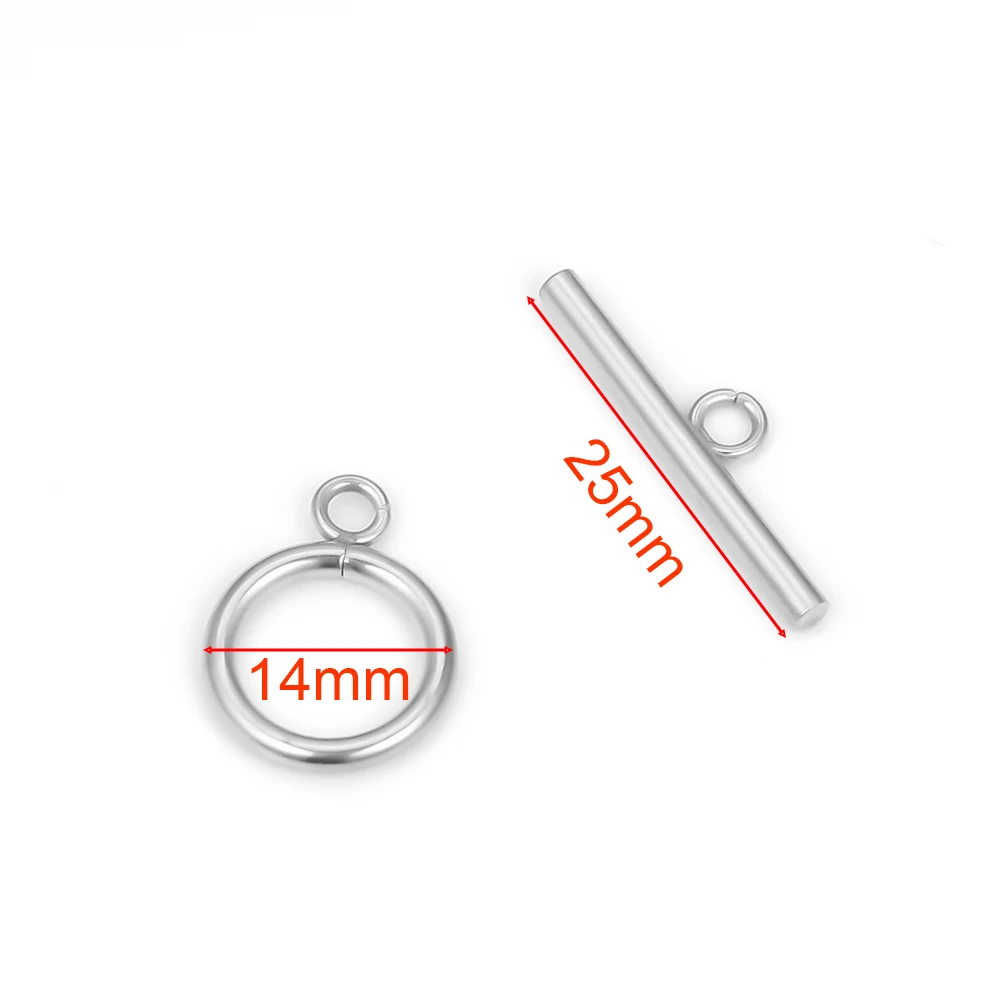 5 sets roestvrijstalen OT-sluiting Toggle-sluitingen voor doe-het-zelf sieraden maken kettingen connectoren armbanden haken ambachten accessoires