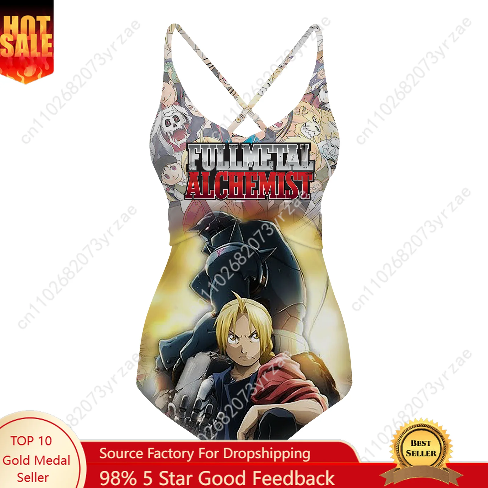 

Fullmetal Alchemist Women Sling Swimsuits Personalized Sexy Swimwear Pool Party Beach Bikini Summer Holiday Custom Bathing Suits