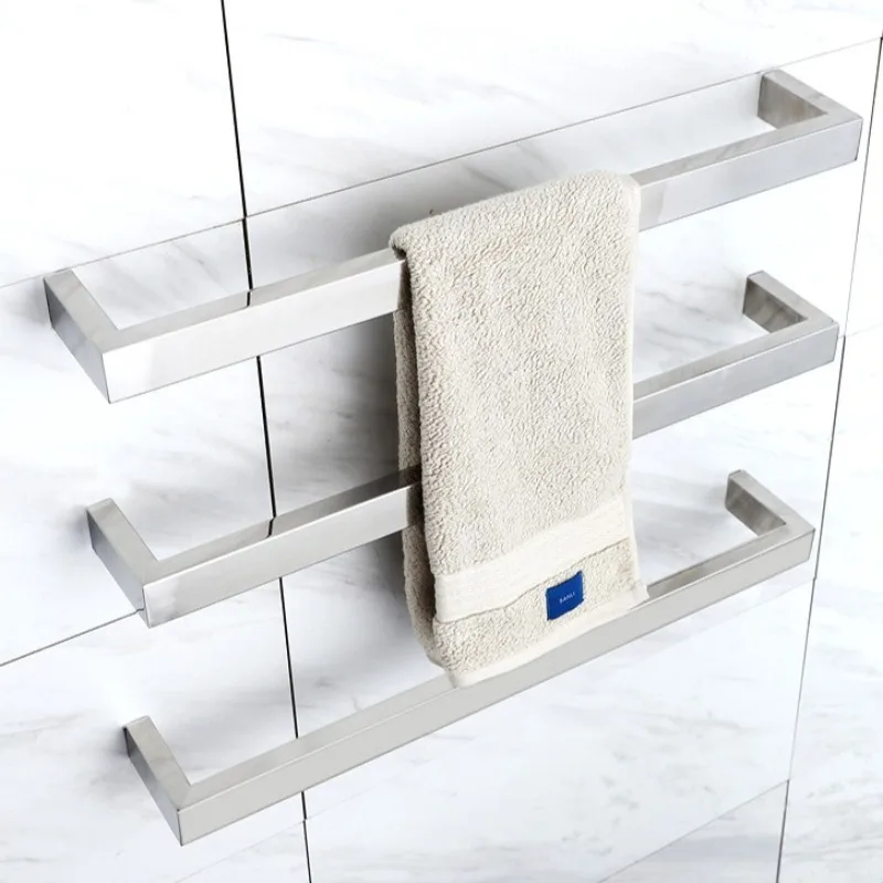 Hidden Installation Towel Warmer Stainless Steel Durable Home Electric Heating Towel Rack Quick Heated Bathroom Accessories