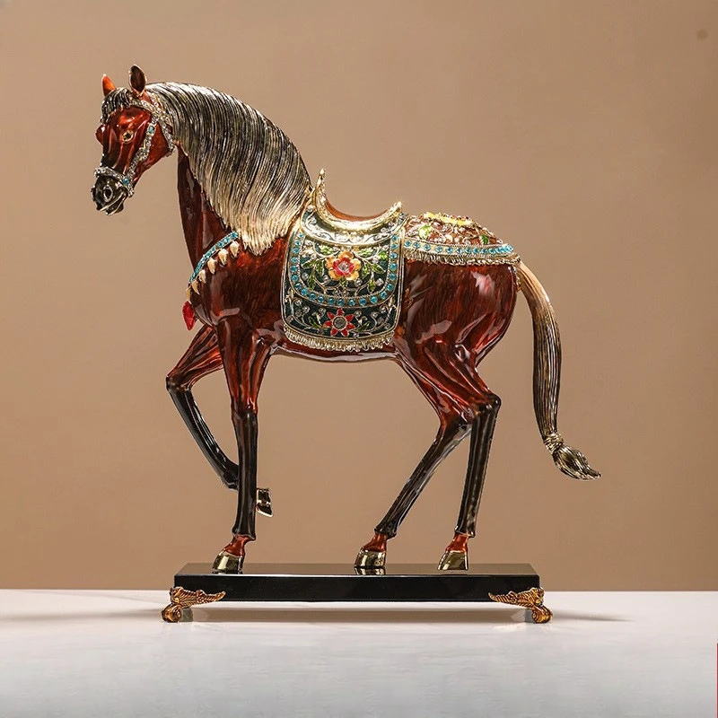 Ma Jiacheng ornaments, enamel color and crafts, office entrance decorations, housewarming gifts