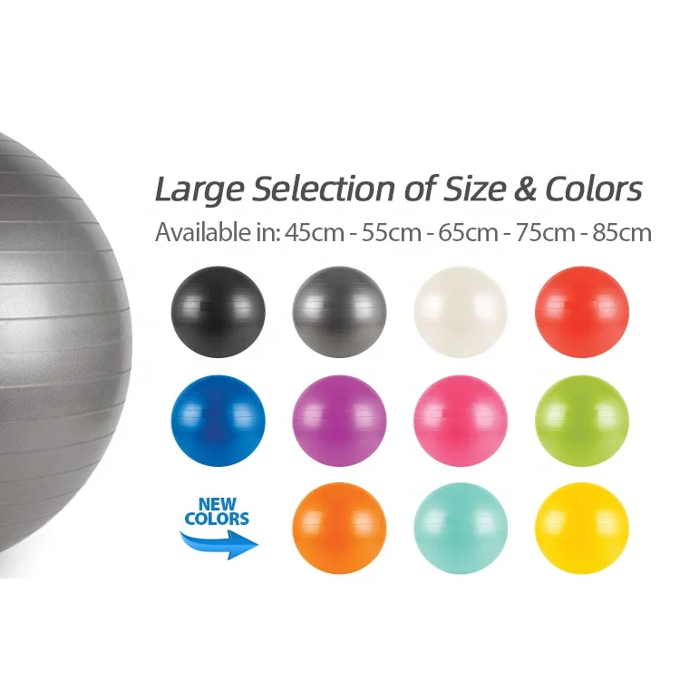 Gym Pilates Balance Training Stretching Ball Stability and Balance Exercise Yoga Ball