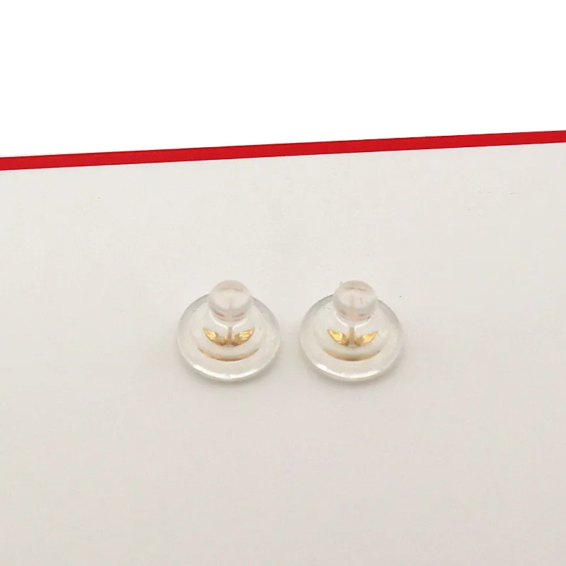 Chắc Chắn Bạc 925 Bông Tai Lưng Earnut Silicon DIY Trang Sức Giúp Phát Hiện Các Thành Phần