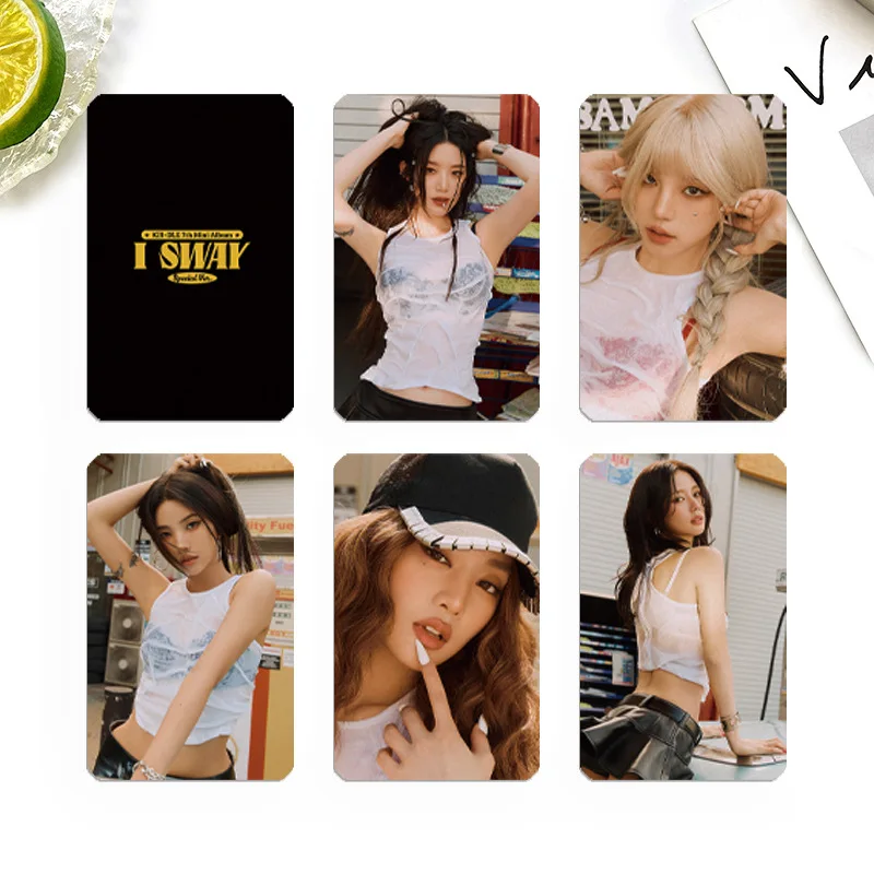 5/6 pz/set KPOP Karina Winter Hot Mess Album photobars Soobin Yeonjun CHIKAI Soyeon Miyeon I SWAY Two Sides Lomo Card Fans Gift