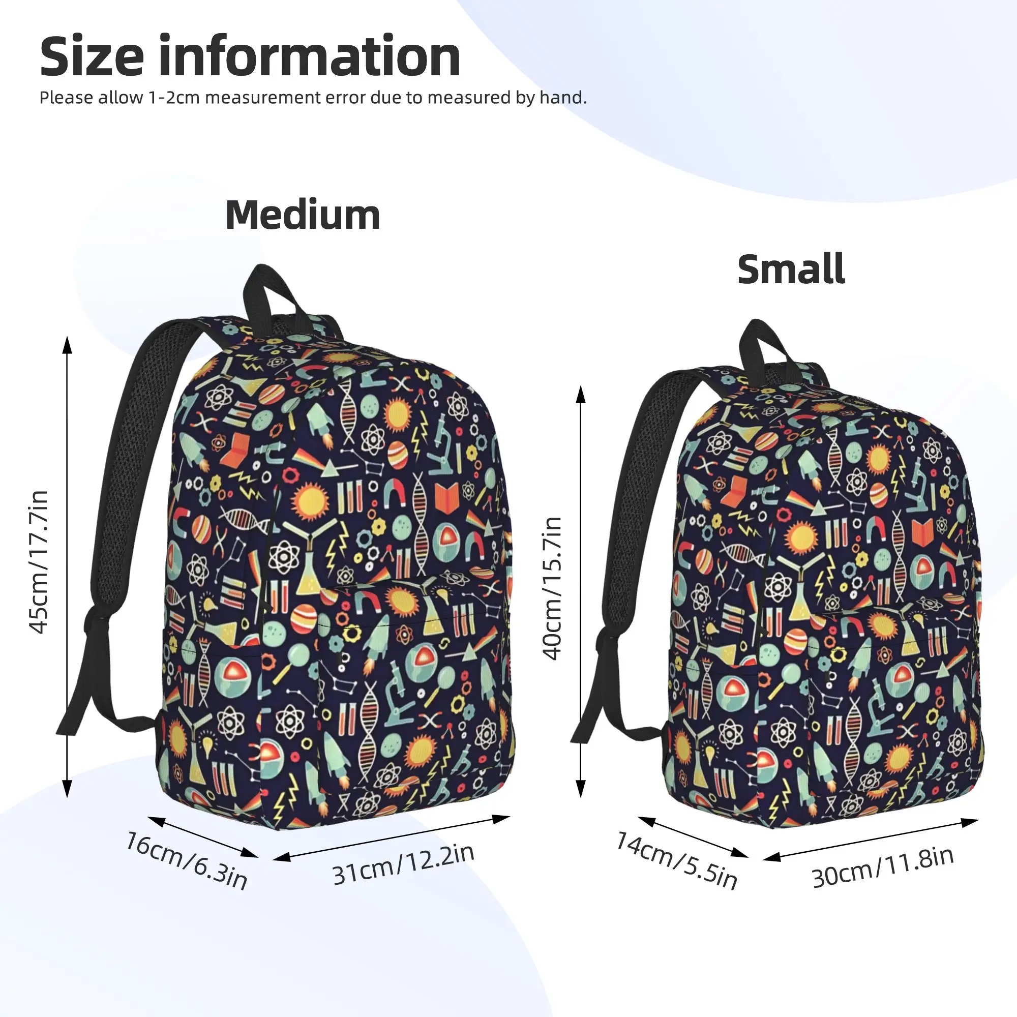 Chemistry Science Test Tubes Lab School Subject Backpack  Elegant Backpacks Women Travel Large School Bags Custom Rucksack
