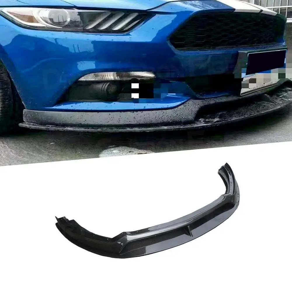 

Передний спойлер из углеродного волокна FRP для Ford Mustang Coupe 2015 2016 2017, головной бампер, защита лопаты для подбородка