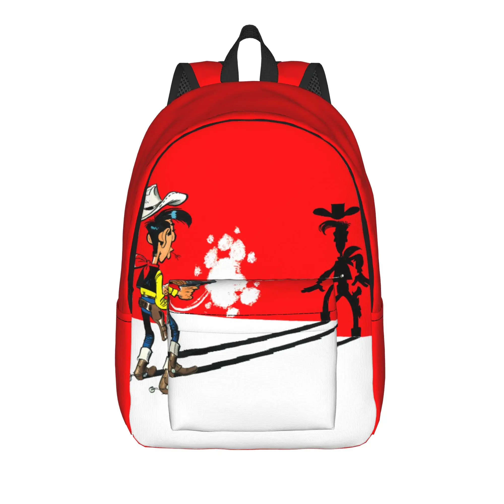 Lucky Luke Cartoon Comics (2) Backpack  Women Men Polyester Travel Backpacks Print Leisure School Bags Rucksack