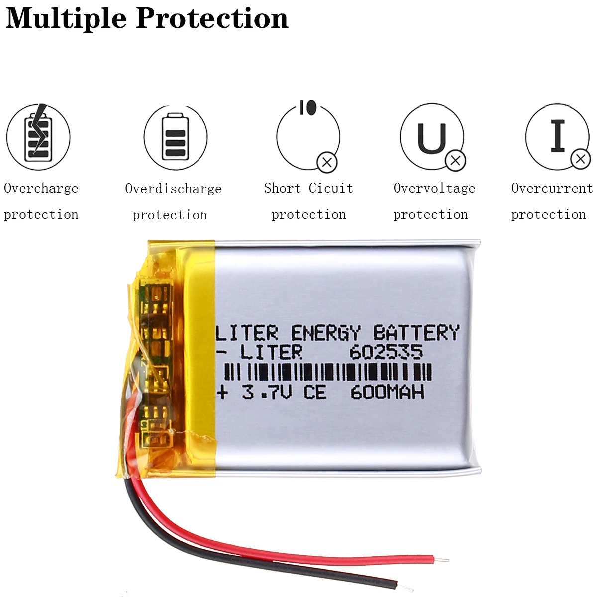 MODEL 602535 582535 SP5 3.7V 600mAh Rechargeable Battery For tachograph papago F300 F200 F210 QStar A5 DVR parkcity 710