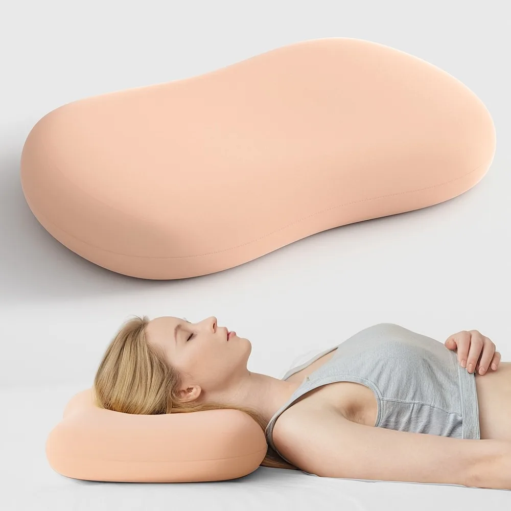 Ice Cooling Cat Belly Pillow for Hot Sleepers, Hypoallergenic Bed Pillow, Neck Support, Machine Washable, Soft Cozy