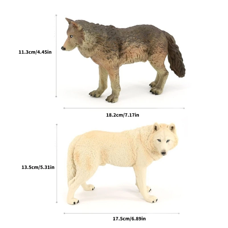 ของเล่นรูปหมาป่าที่สมจริงสำหรับเด็กการพัฒนาทางปัญญาและการตกแต่งบ้าน