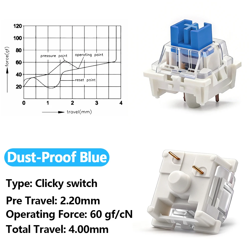 110Pcs Outemu Switches for Mechanical Keyboard 3Pin Clicky Linear Tactile Silent Switch RGB LED SMD Gaming Mechan with MX Switch image 3
