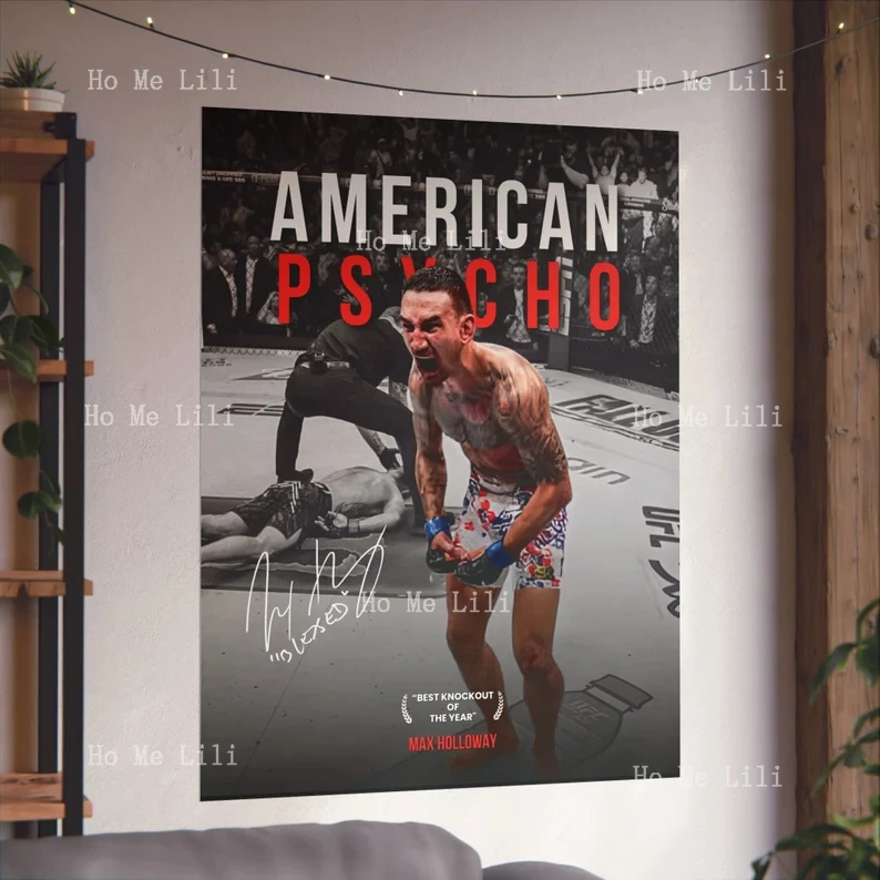 Max Holloway Poster Ideas Athlete Wall Decor Oil On Canvas