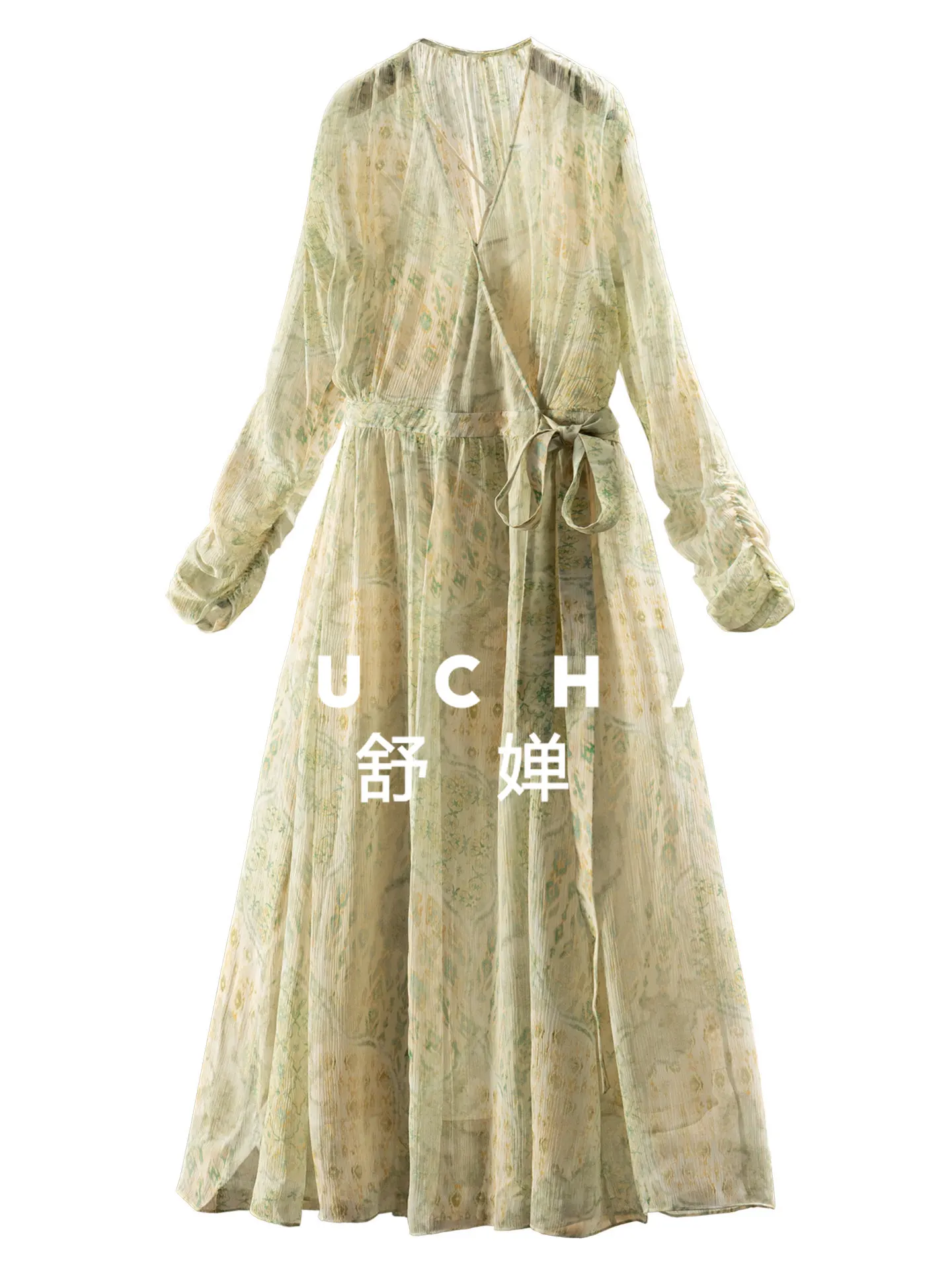 

Chiffon Dress Women Delicate and Elegant, Print Natural Silk and Smooth, and The Women's 27K8 Summer