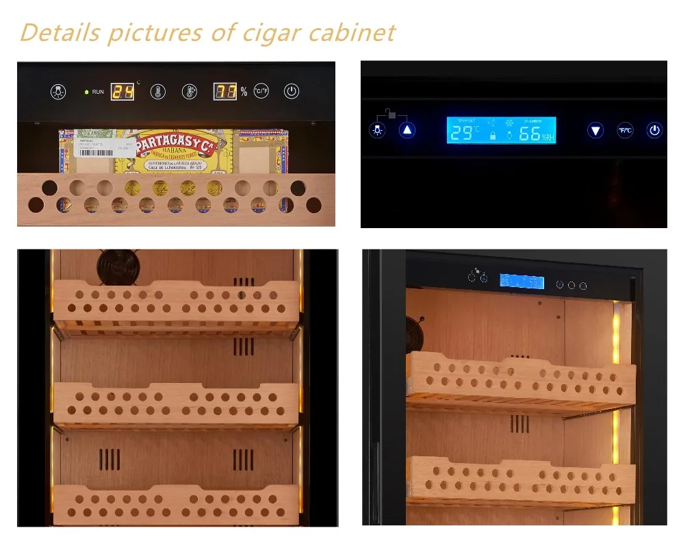 

JiuFu New air Cigar Humidor Cabinet Modern Thermoelectric Humidor Temperature Controlled Cigar Humidor