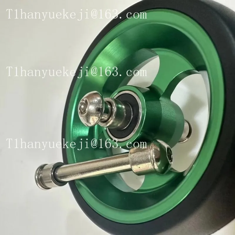 Rugged sports wheelchair front wheels 5-inch high-speed bearings aluminum alloy rubber casters view 6