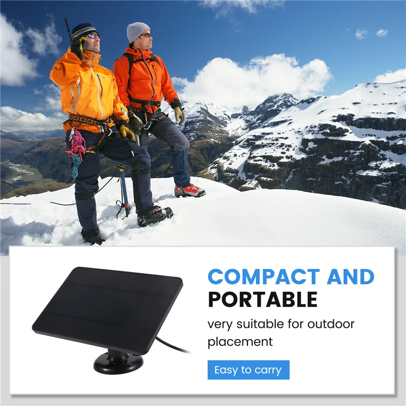 AS95-防水 4 ワットソーラーパネルホームセキュリティカメラ太陽電池駆動充電器タイプ C