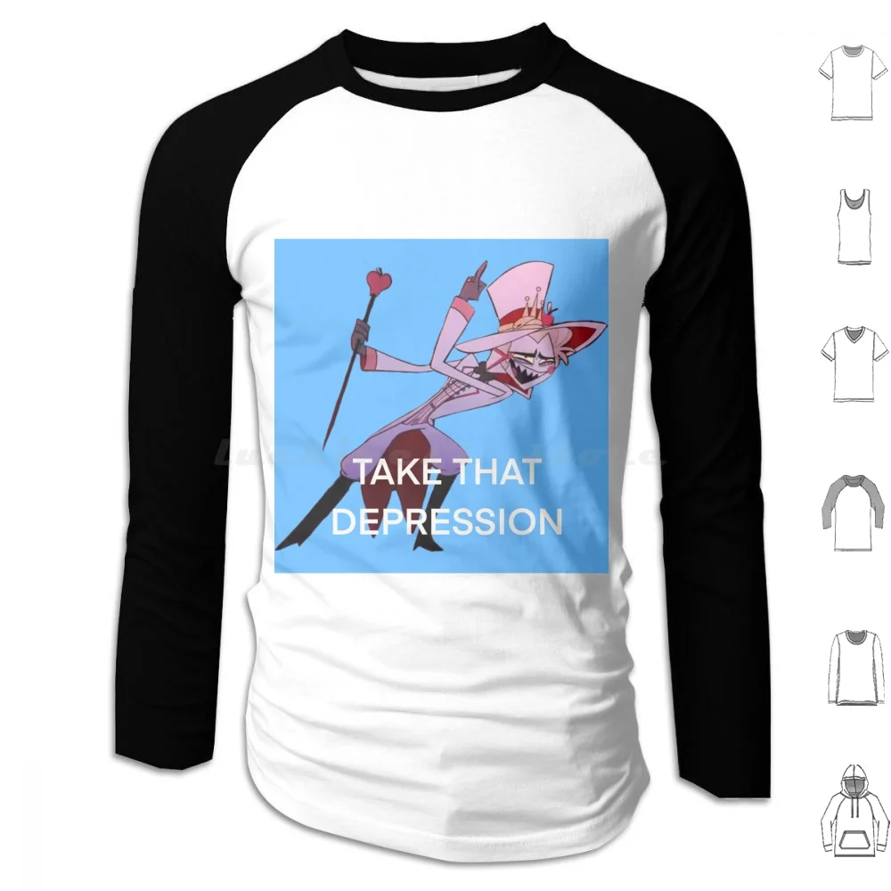 Take That Depression Hoodie cotton Long Sleeve Lucifer Hazbin Lucifer Alastor