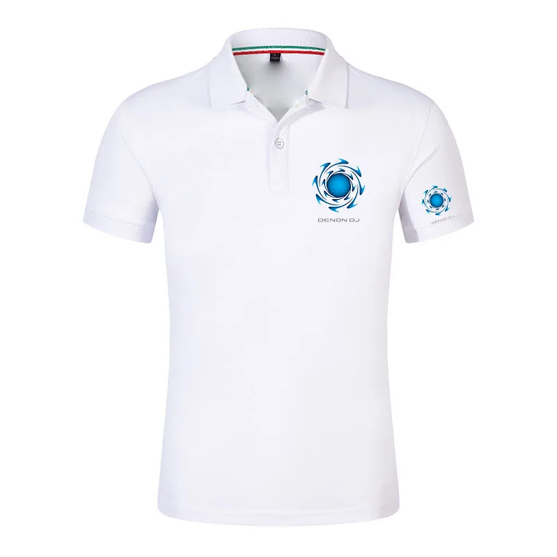 Denon Dj 2025 Hot Sale Men's Summer Casual Breathable Comfortable Polo Shirt Men's Solid Color T-Shirt