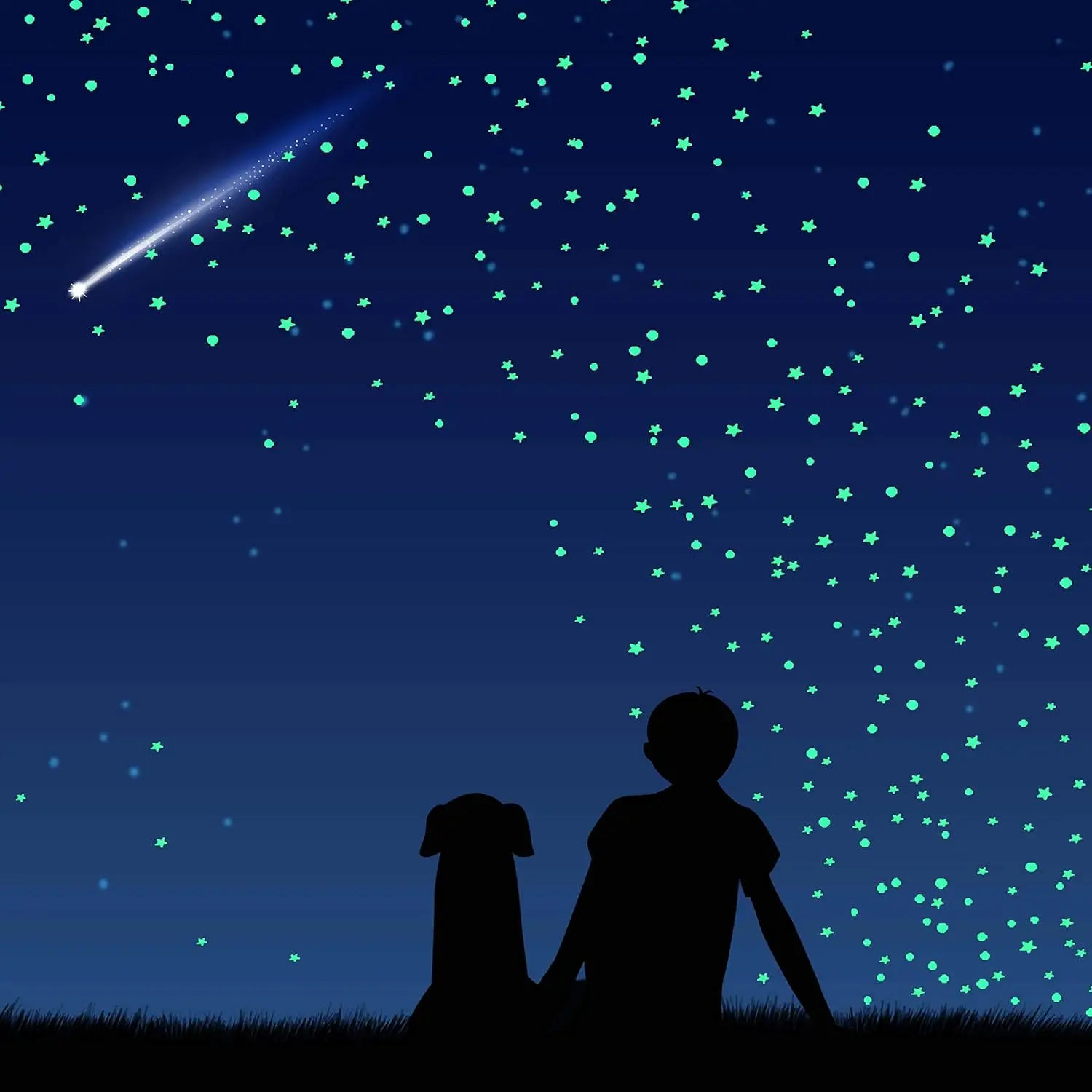 1230 PCS Glow in The Dark Stars Wall Stickers, 3D Adhesive Dots Decor Starry Sky Decor for Kids Bedroom Birthday Gift