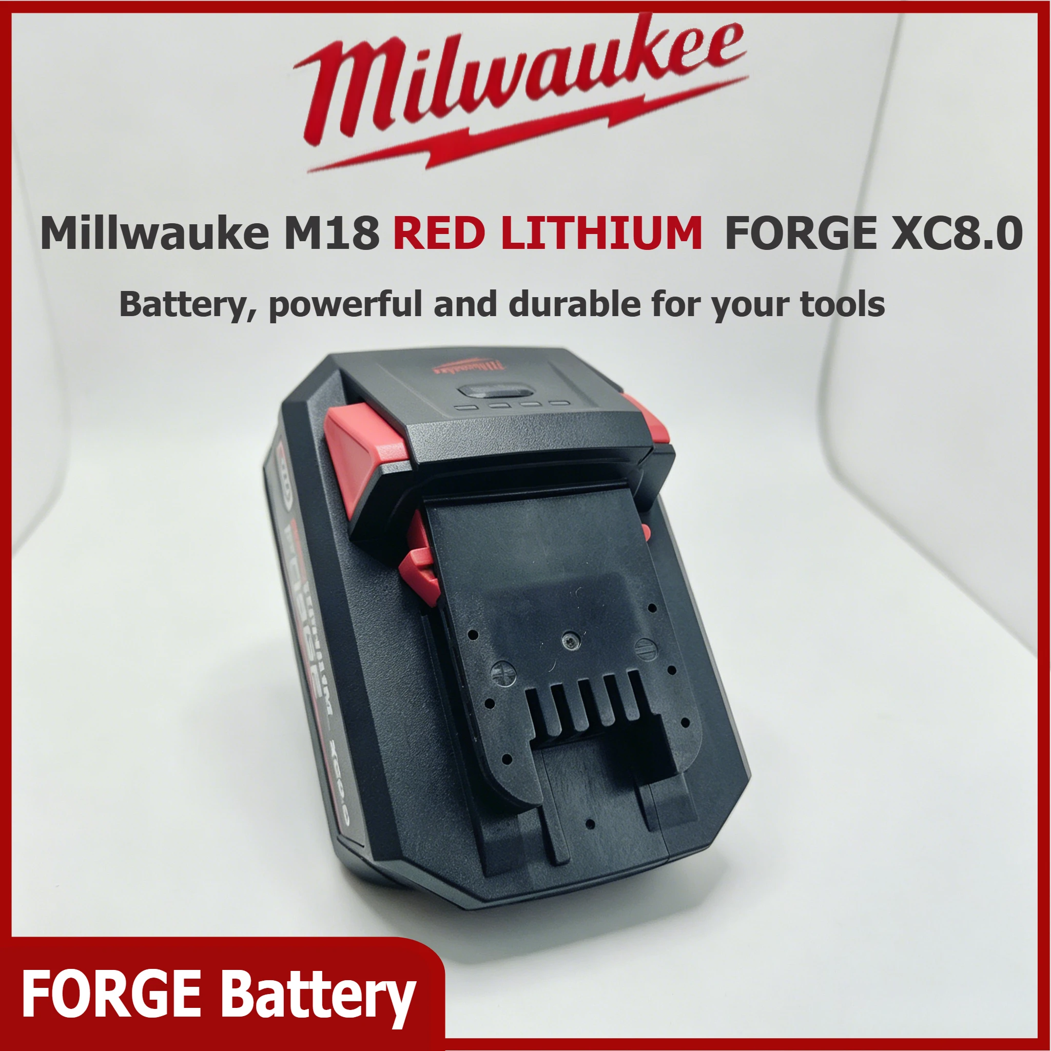 

Milwaukee Multi-scene Applicable M18 FORGE XC6.0 18V Brand New Battery,Extended Runtime for Household and Industrial Tools