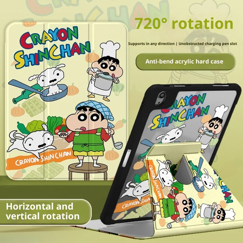 

Crayon Shin-chan For iPad Case ipad 8/9/10/11 10.2in A16 11in Tablet Cover Air3 4 5 10.9in M2 M3 Pro4 5 6 12.9in Protective case
