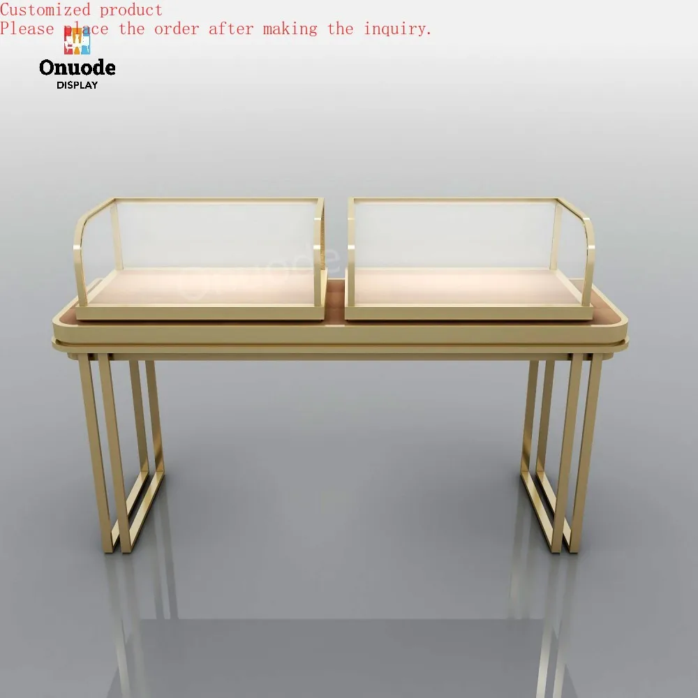 

Custom.Customizable Light Luxury Glass Jewelry Display Furniture LED Interior Store Decoration for Jewelry Store
