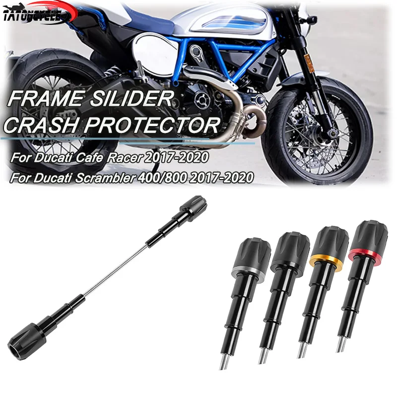 

Frame Slider Crash Protector For Ducati Cafe Racer/Scrambler 400/800 2017-2020 Aluminum PP Falling Protection Ball Moto Parts