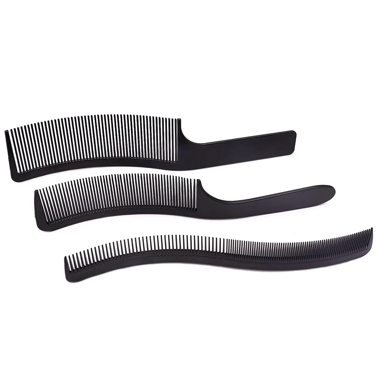 

Professional 3pcs Barber Comb Set - Ergonomic Curved Hair Styling Tools for Men/Women, Detangling Combs Salon Home Use