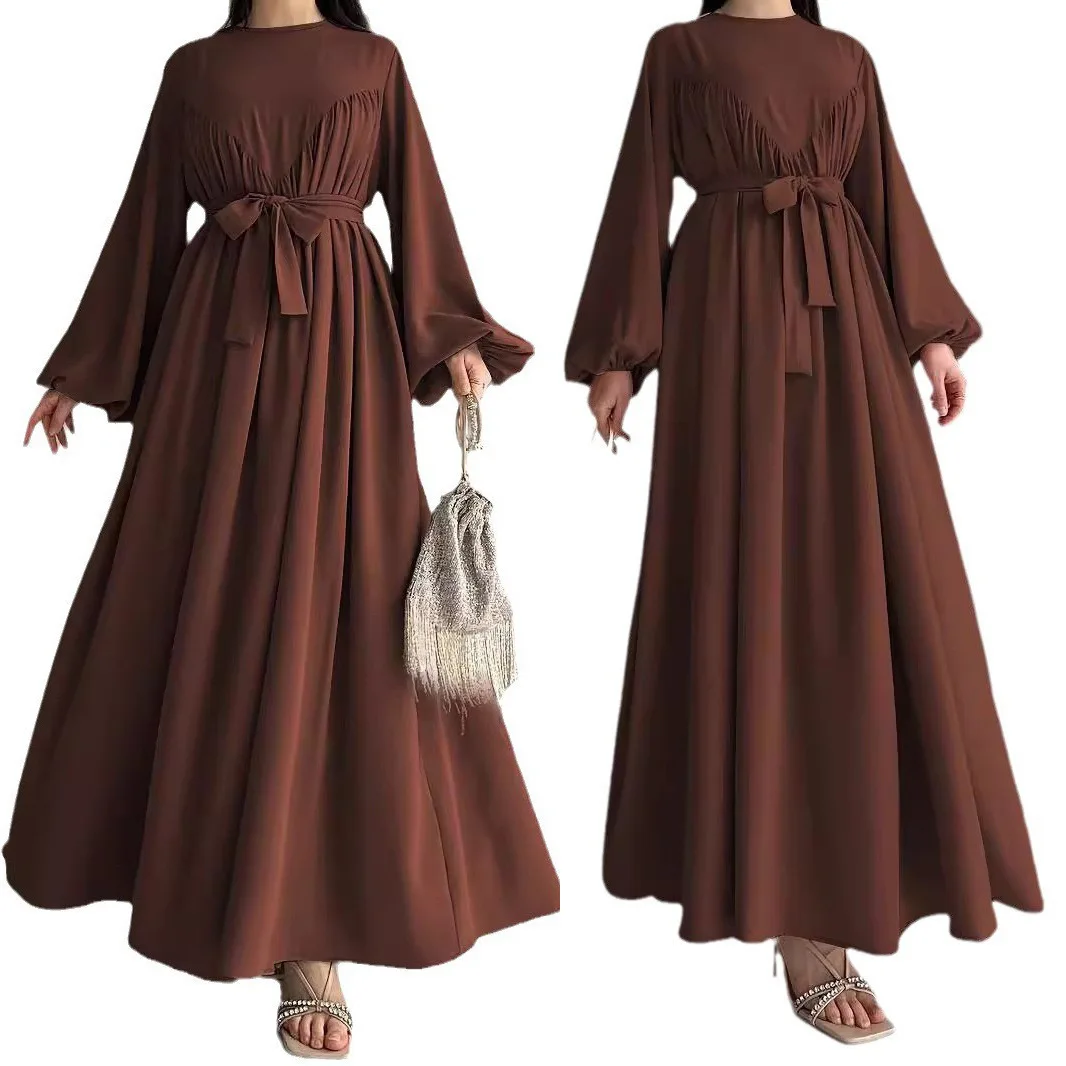 Muslim Dress Abaya Women Eid Vestidos Jalabiya Ramadan Party Dresses Sashes Kaftan Islam Arab Long Robe Morocco Dubai Abayas