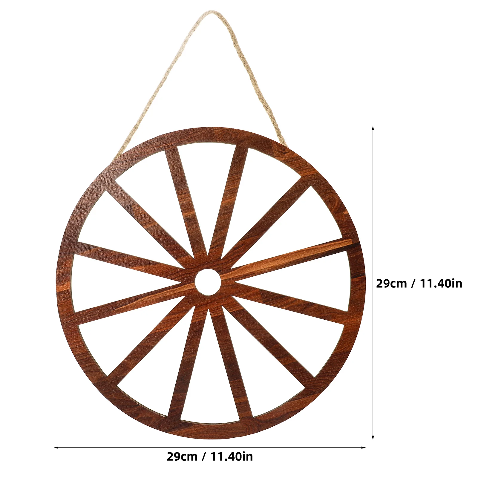 2 Pcs Garden Wagon Decor Wooden Wheel Decoration Decorative Vintage Wall Wheels