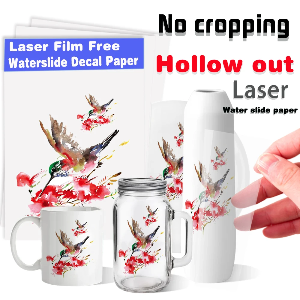 

Hollow Out Film Free Laser Waterslide Decal Water Slide Transfer Paper For DIY Mug Glass Ceramics