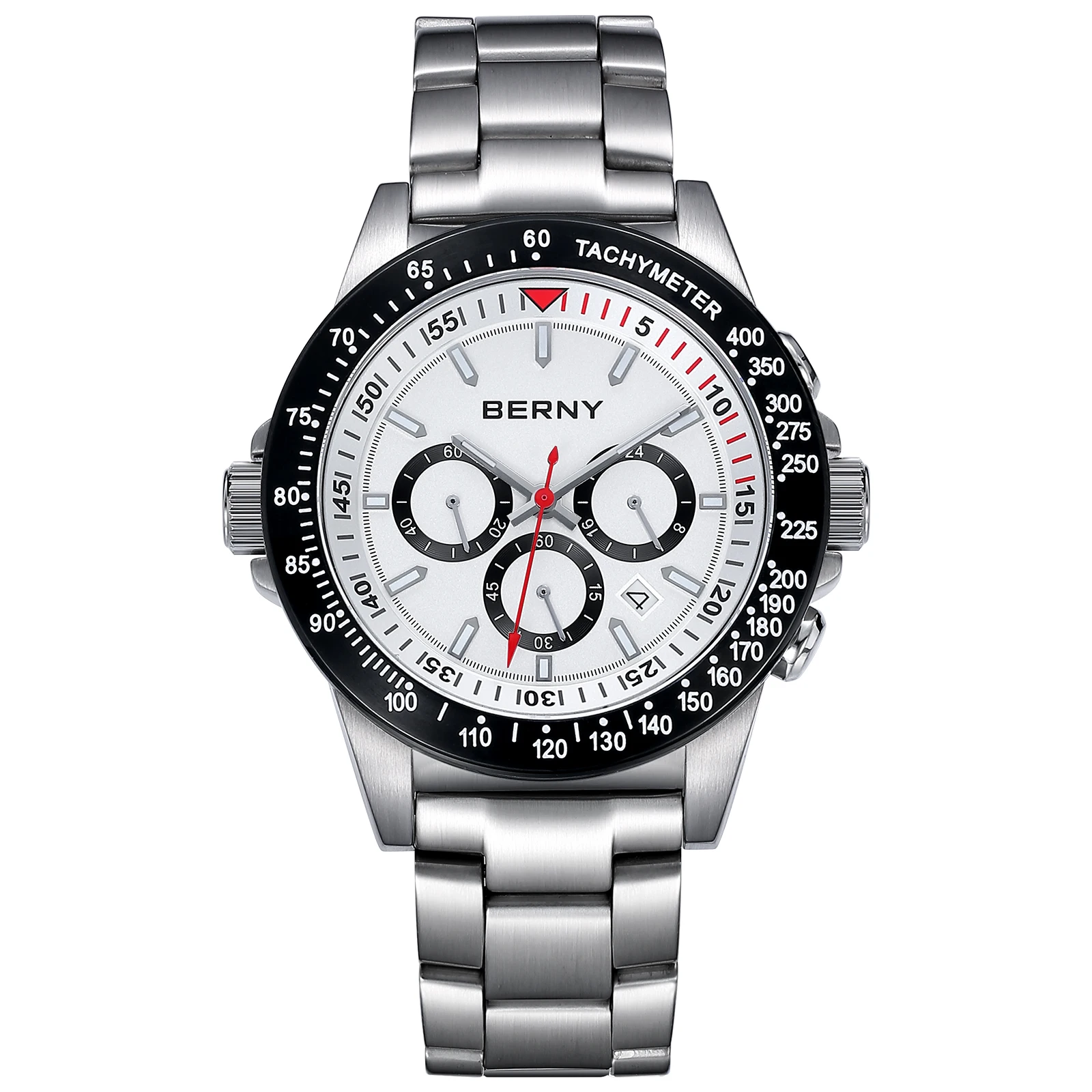 BERNY Chronograph Men Watch MIYOTA OS20 Multi-function Automatic Multi-time zone Sapphire Luminous 10ATM Sport Watch for Men