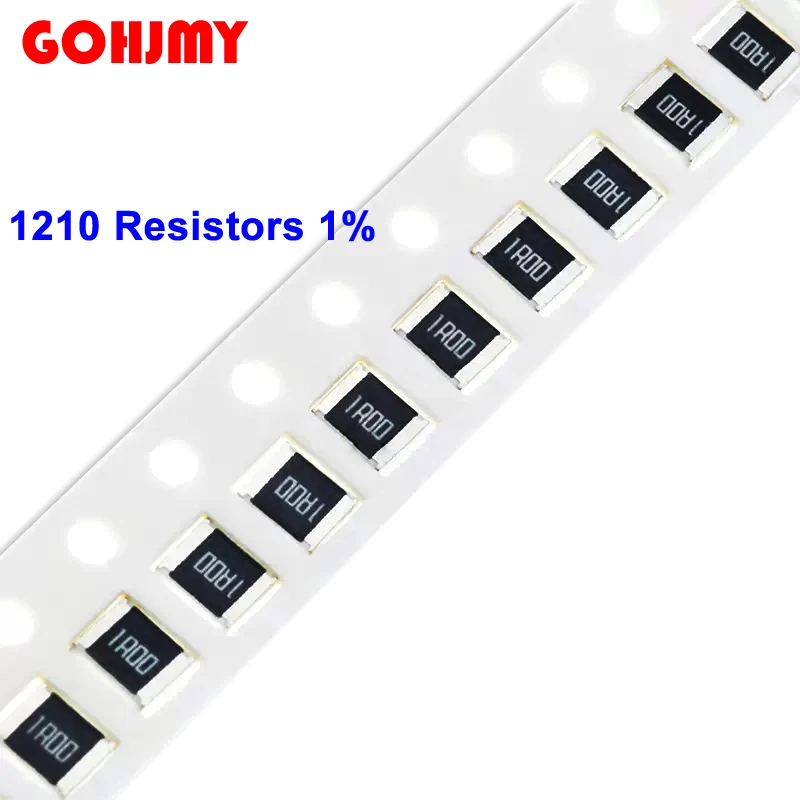 100PCS 1210 0R - 10M SMD Chip Resistor Resistors 1% 0 10 100 220 470 Ohm 0R 10R 100R 220R 470R 1K 2.2K 4.7K 10K 100K 1M 10M 1/2W