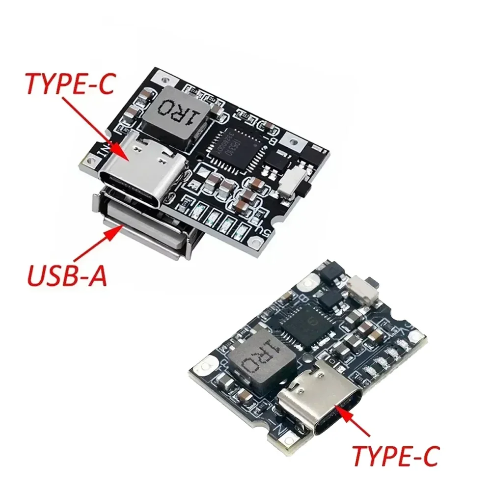 1PCS 5V 3.1A USB Type-C Boost Converter Module IP5310 Step-Up Power Bank Charger Board with LED Indicator Switch