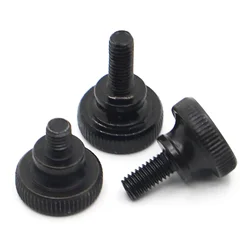 M3 M4 M5 M6 M8 M10 GB834 Black Steel Knurl High Step Head Hand Tighten Thumb Screw Curtain Wall Glass Lock Thumbscrew Adjust