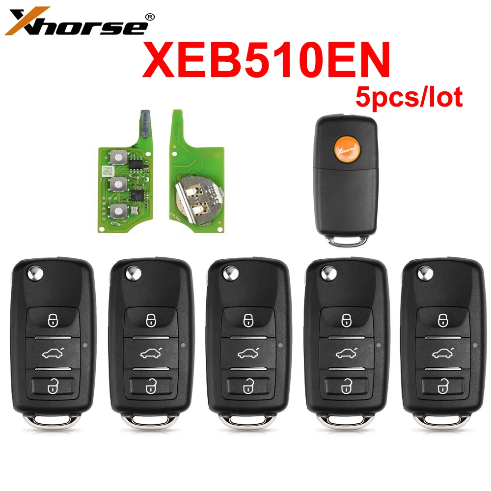 

5pcs/lot Xhorse XEB510EN Universal VVDI MINI Key Tool Max Pro Super Remote XEB510EN with XT27B Super Chip for Smart Keys