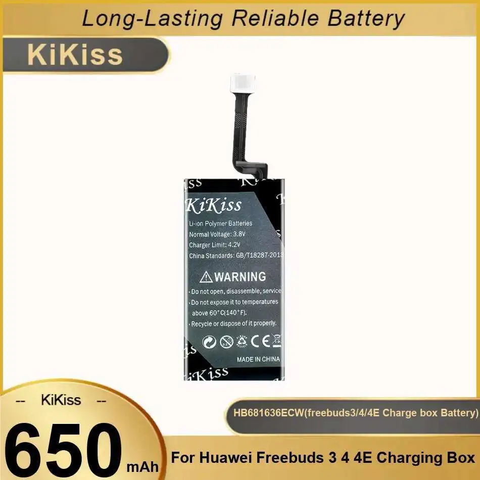 

Battery 650Mah For Huawei Freebuds 3 4 4E Bluetooth Earphone Charging Box HB681636ECW Freebuds3 Charge