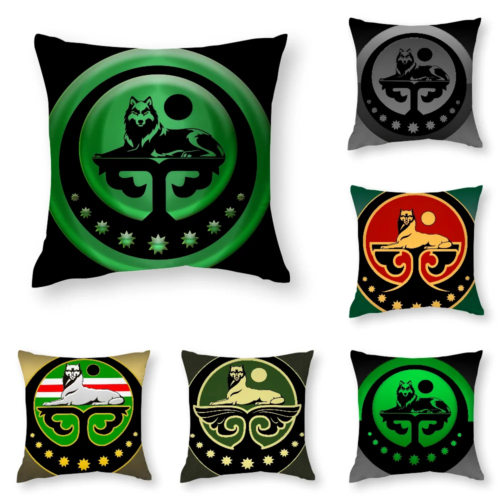 

Chechen Coat Of Arms Pillow Case 3D Print Polyester Fiber 45*45 cm Home Sofa Throw Pillow Cover Decoration Festival Gift