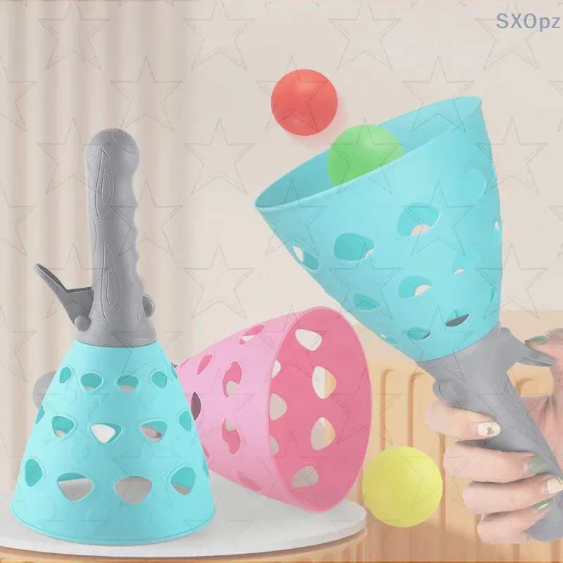 Interaktywny zestaw gier rodzinnych: elastyczna zabawka katapulta dla chłopców i dziewcząt; edukacyjna gra logiczna, zabawka do rzucania piłką dla dzieci.