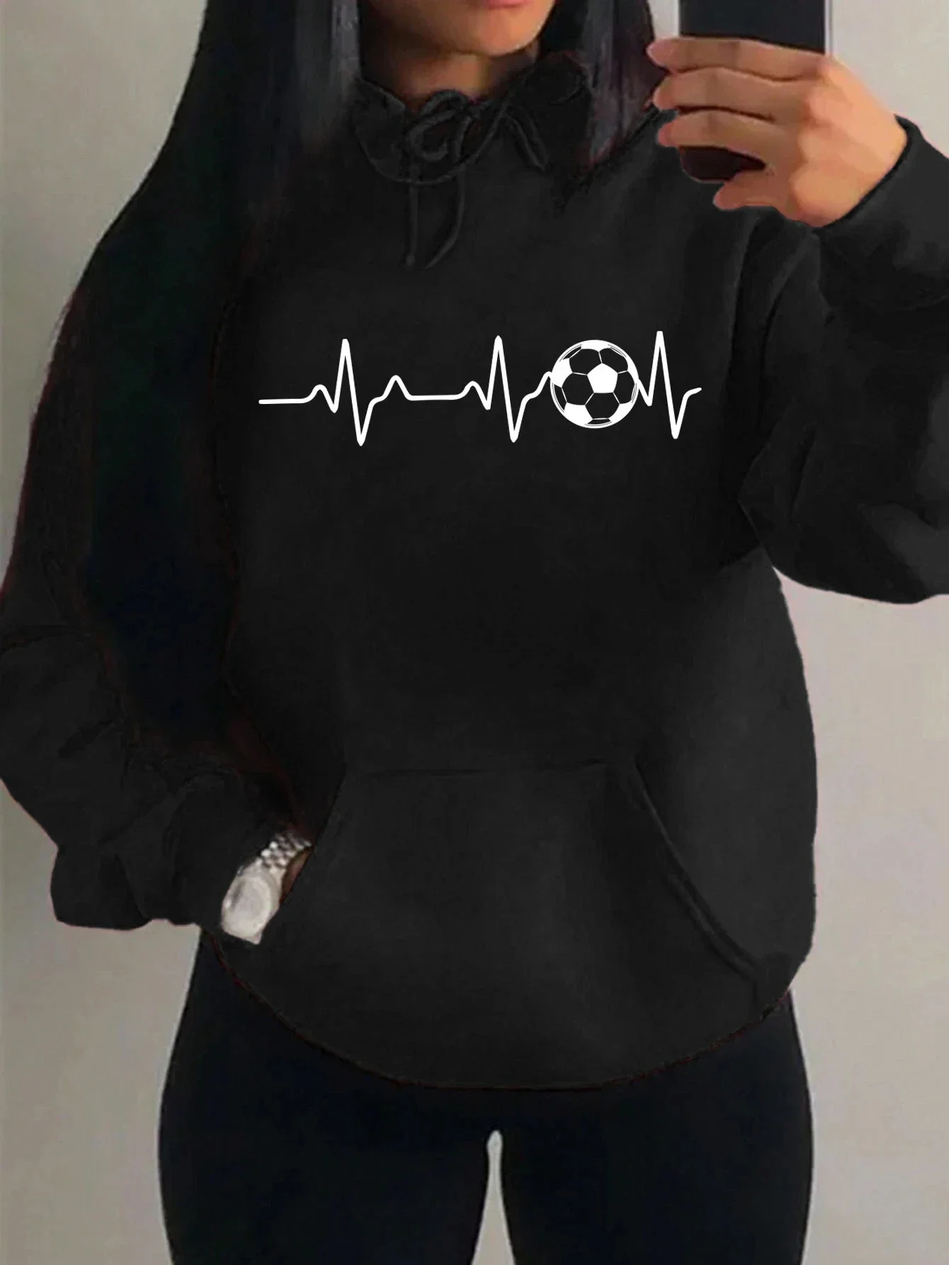 

Men's and Women's Plus Size Printed Top, Loose Casual, Soft, Comfortable and Breathable, Outdoor Sports Loose Pullover Hoodie