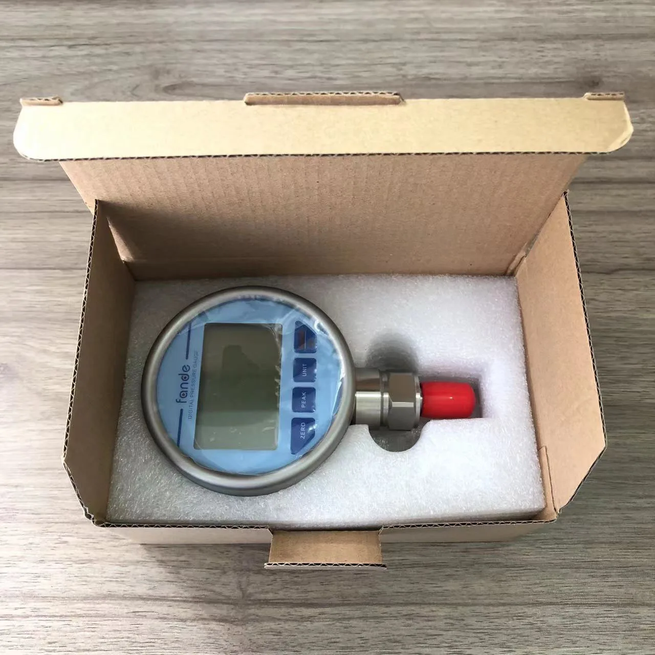 FANDESENSOR Digital Air Oil Pressure Gauge Accuracy 0.1% Diaphragm Stainless Steel 316L Backlight Fuel Water Pressure Meter